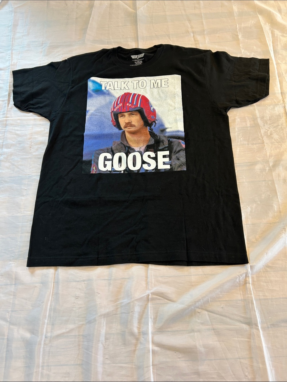 Black 'Talk To Me Goose' Graphic Short-Sleeve Tee